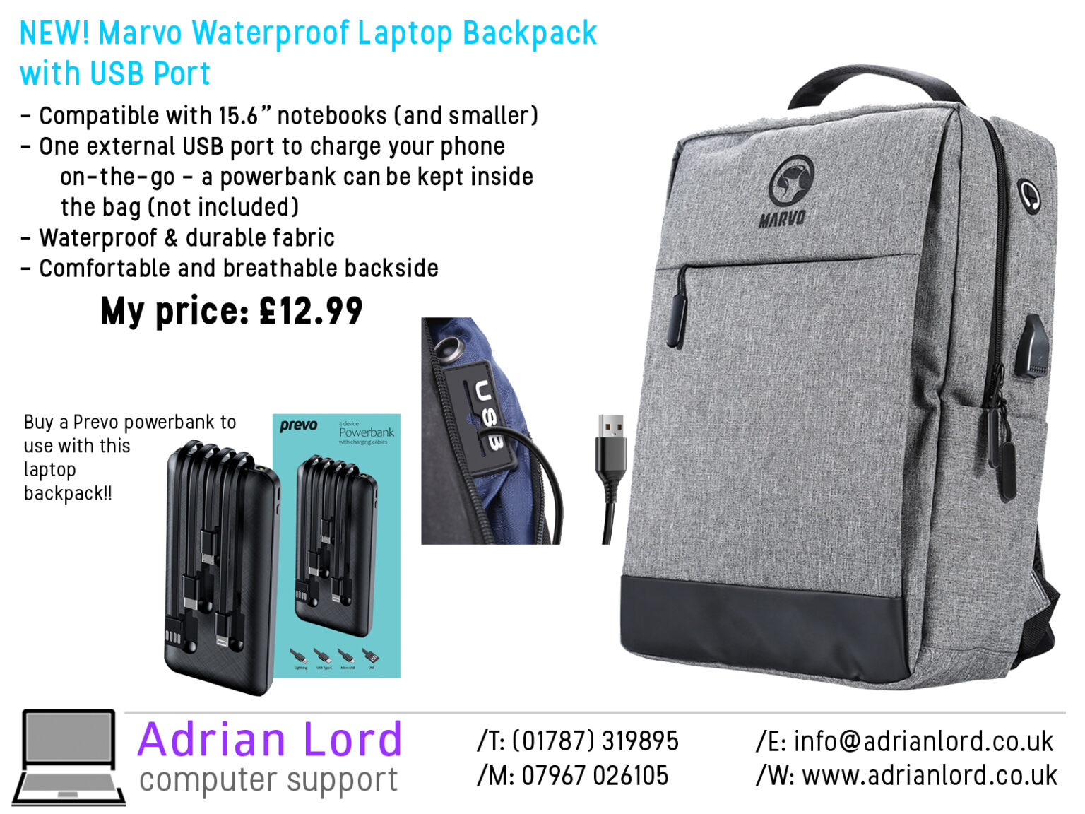 Marvo-Waterproof-Backpack