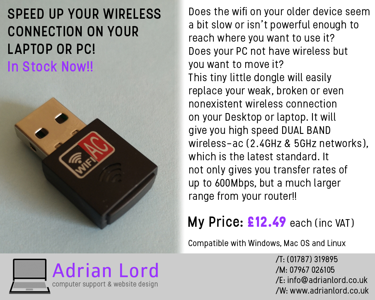 Increase your Wifi range - now back in stock