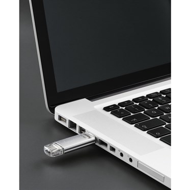 Hama C-Laeta USB Flash Drive, Type-C, USB 3.1/USB 3.0, 32GB, 40 MB/S, Silver