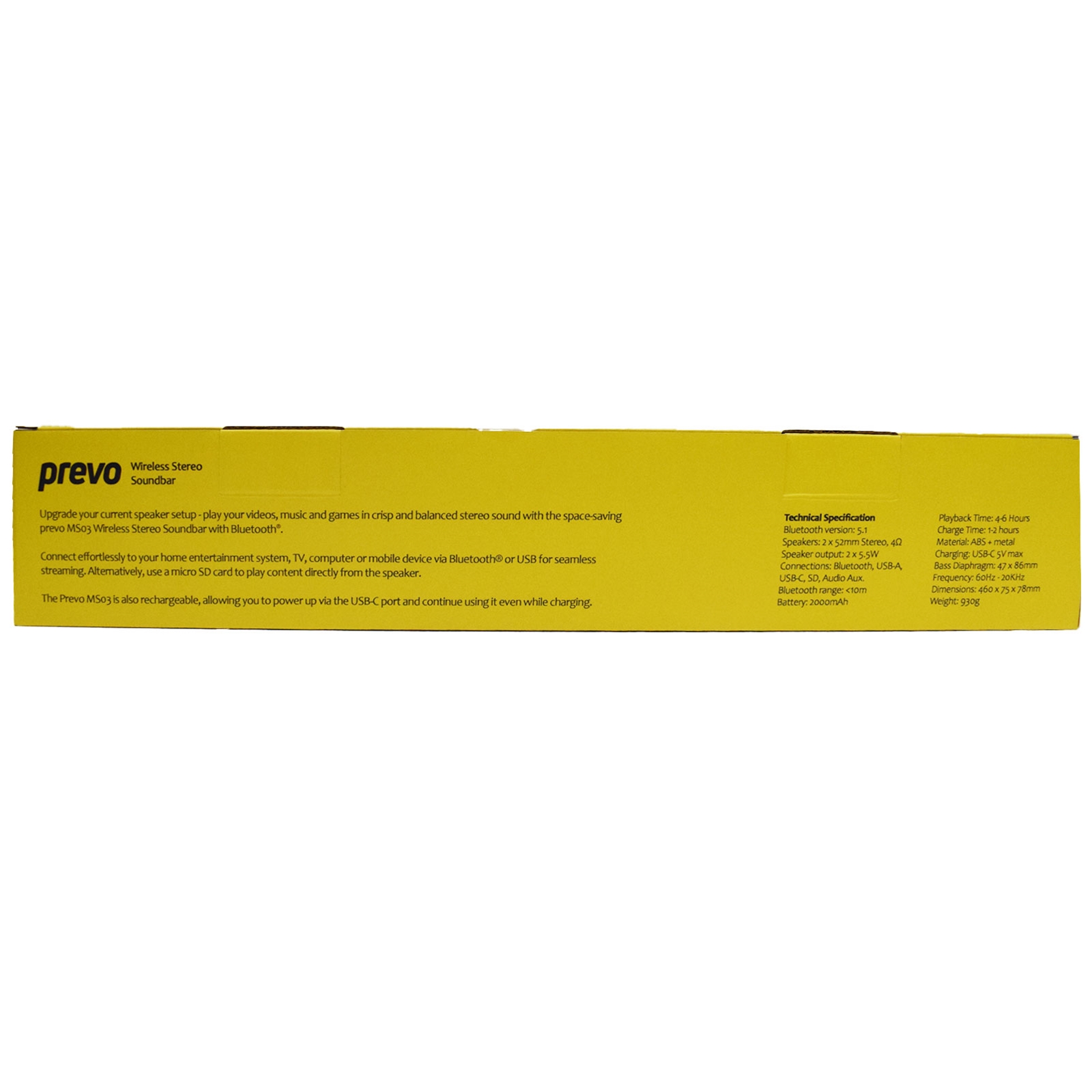 Prevo MS03 Wireless Bluetooth Speaker with Bluetooth, USB & SD - Image 6